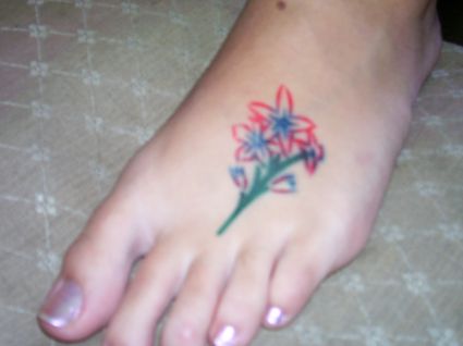 Temporary Flower Tattoo